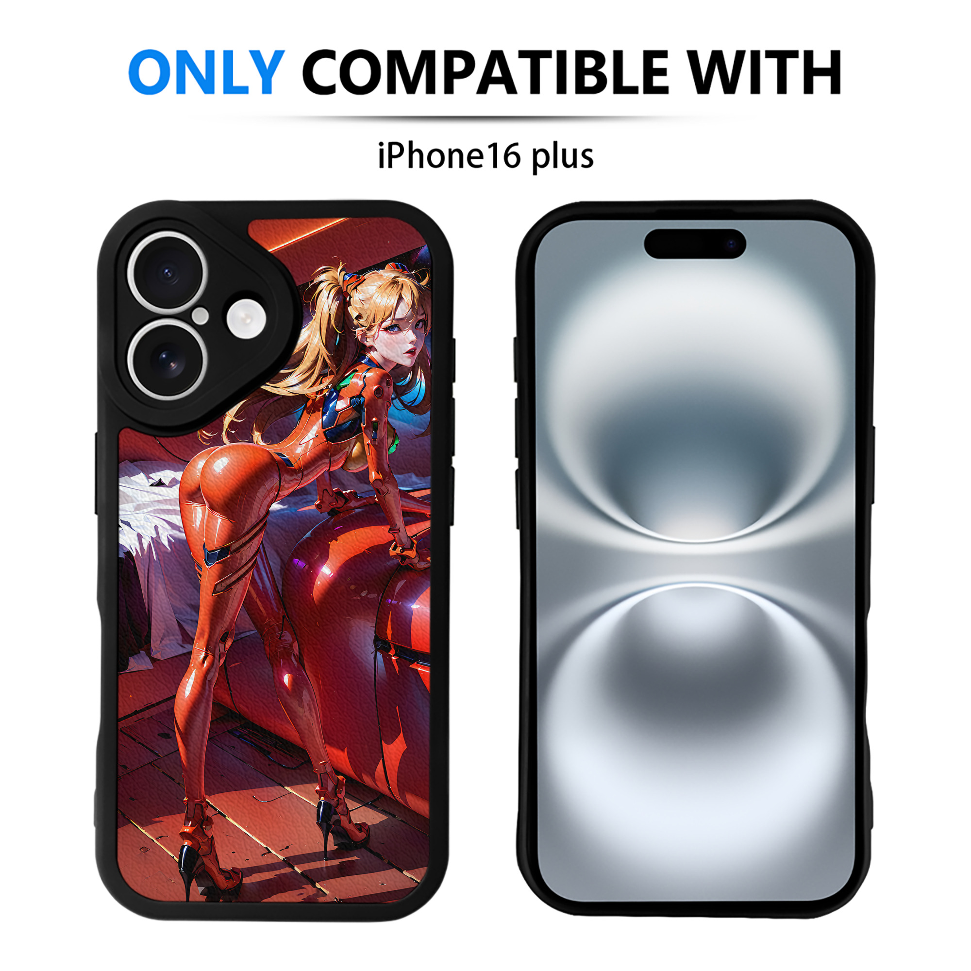 （画像用） EVA 新世紀エヴァンゲリオン 【iPhone 16シリーズ対応】シリコンスマホケース（レザー調） 材質：シリコン